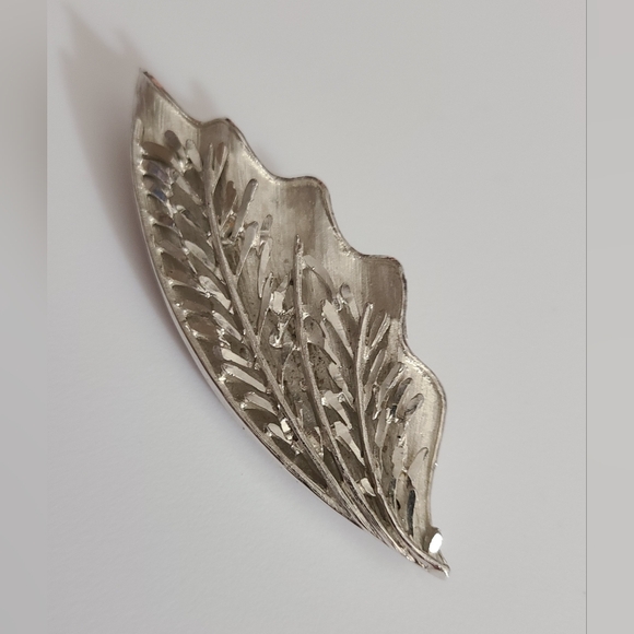 Vintage coro silver butterfly wing brooch pin estate vtg excellent condition - Picture 8 of 8